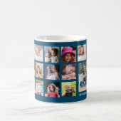 Create Your Own Family Name 22 Photo Collage コーヒーマグカップ (中央)