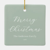 Create Your Own Family Names Monogram セラミックオーナメント (裏面)