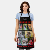 Create your own family photo collage name エプロン (着用した状態)