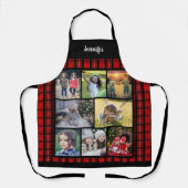 Create your own family photo collage name エプロン (正面)