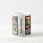 Create your own family photo collage winter trees コーヒーマグカップ (中央)