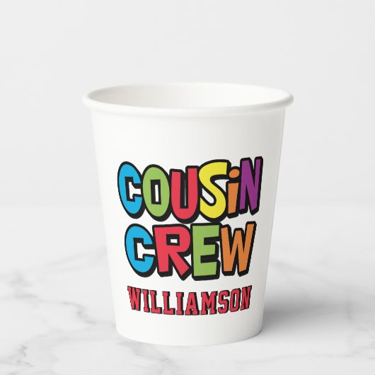 Create Your Own Family Reunion Cousin Crew 紙コップ (裏面)