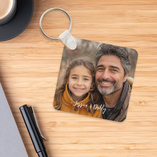 Create your own Father Daughter Photo キーホルダー