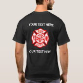 Create Your Own Fire Department Logo  Tシャツ (裏面)