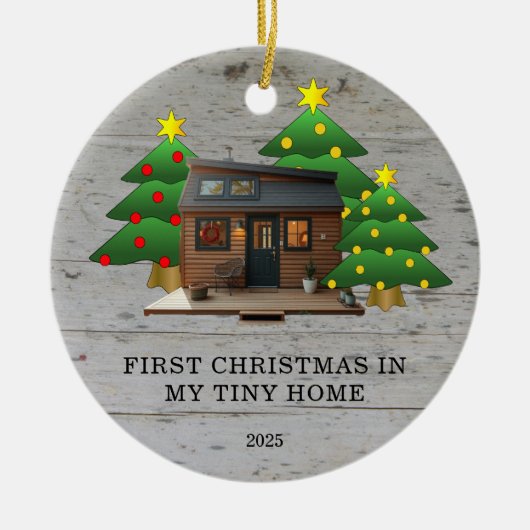 Create your own First Christmas in my Tiny Home セラミックオーナメント (正面)