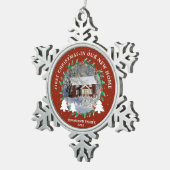 Create your own First Christmas in new home photo スノーフレークピューターオーナメント (右)