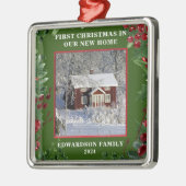 Create your own First Christmas in our new Home メタルオーナメント (左)