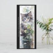 Create Your Own Fluffy Kitten Vine Bookmark Card (スタンド正面)