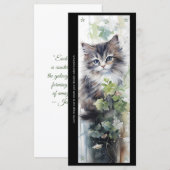 Create Your Own Fluffy Kitten Vine Bookmark Card (正面/裏面)