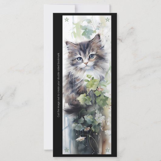 Create Your Own Fluffy Kitten Vine Bookmark Card (正面)
