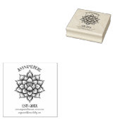 Create Your Own Full Bloom Lotus Flower ラバースタンプ (押印)