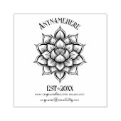 Create Your Own Full Bloom Lotus Flower ラバースタンプ (インプリント)