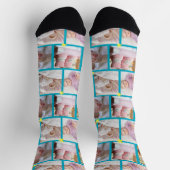 Create your own Fun 5-photo collage Crew  Socks ソックス (上部)
