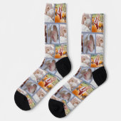 Create your own Fun 5-photo collage Crew  Socks ソックス (左)