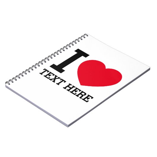 Create Your Own Funny I love  ノートブック (左側)