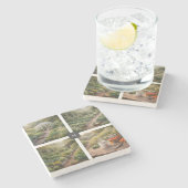 Create your own garden photos monogrammed ストーンコースター (横)