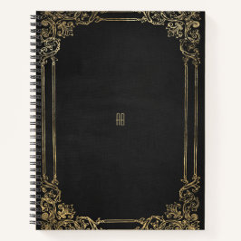 Create Your Own Gilded Black Notebook ノートブック