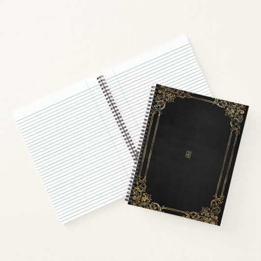 Create Your Own Gilded Black Notebook ノートブック (内部)