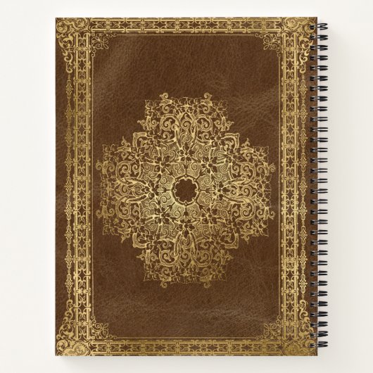 Create Your Own Gilded Camel Brown Notebook ノートブック (裏面)