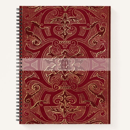 Create Your Own Gilded Chinese Red Notebook ノートブック (正面)