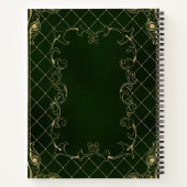 Create Your Own Gilded Dark Forest Green Notebook ノートブック (裏面)