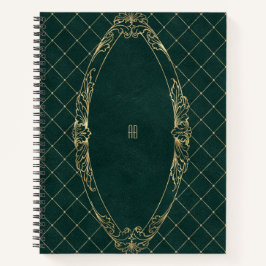 Create Your Own Gilded Dark Green Notebook ノートブック