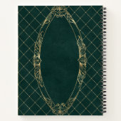 Create Your Own Gilded Dark Green Notebook ノートブック (裏面)