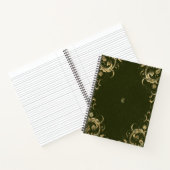 Create Your Own Gilded Dark Olive Green Notebook ノートブック (内部)