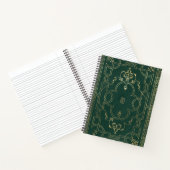 Create Your Own Gilded Dark Pine Green Notebook ノートブック (内部)