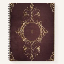 Create Your Own Gilded Deep Maroon Notebook ノートブック