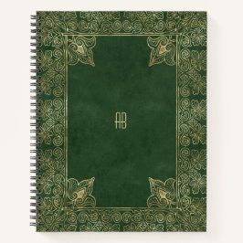 Create Your Own Gilded Emerald Green Notebook ノートブック