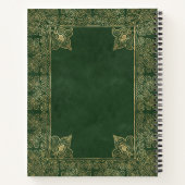 Create Your Own Gilded Emerald Green Notebook ノートブック (裏面)