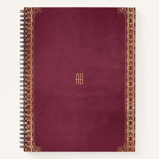 Create Your Own Gilded Fuschia Notebook ノートブック (正面)