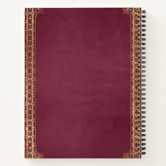 Create Your Own Gilded Fuschia Notebook ノートブック (裏面)