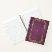 Create Your Own Gilded Magenta Purple Notebook ノートブック (内部)