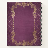 Create Your Own Gilded Magenta Purple Notebook ノートブック (裏面)