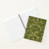Create Your Own Gilded Olive Green Notebook ノートブック (内部)