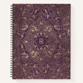 Create Your Own Gilded Plum Purple Notebook ノートブック