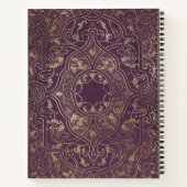 Create Your Own Gilded Plum Purple Notebook ノートブック (裏面)