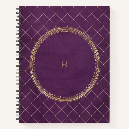 Create Your Own Gilded Purple Notebook ノートブック (正面)
