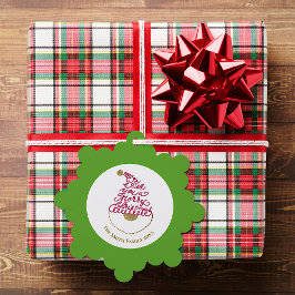 Create Your Own Glitter Santa Modern Christmas  オーナメントカード