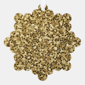 Create Your Own Glitter Santa Modern Christmas  オーナメントカード (裏面)