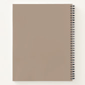 Create Your Own Gold Framed Beige Brown ノートブック (裏面)