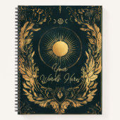 Create Your Own Golden Laurel Celestial Solar ノートブック (正面)