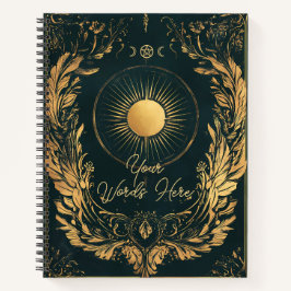 Create Your Own Golden Laurel Celestial Solar ノートブック