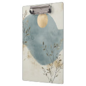 Create Your Own Golden Moon Floral Minimalist クリップボード (左)