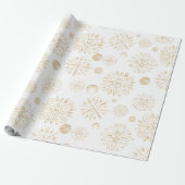 Create Your Own Golden Snowflakes ラッピングペーパー (アンロールド)