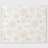 Create Your Own Golden Snowflakes ラッピングペーパー (フラット)