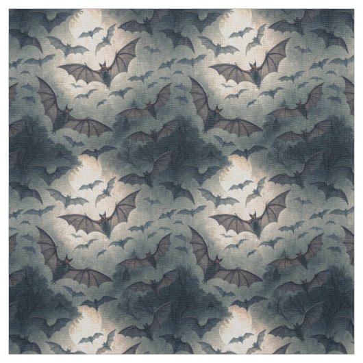 Create Your Own Gothic Bats Moonlight ファブリック (見本)
