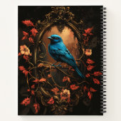 Create Your Own Gothic Blue Songbird in Autumn ノートブック (裏面)